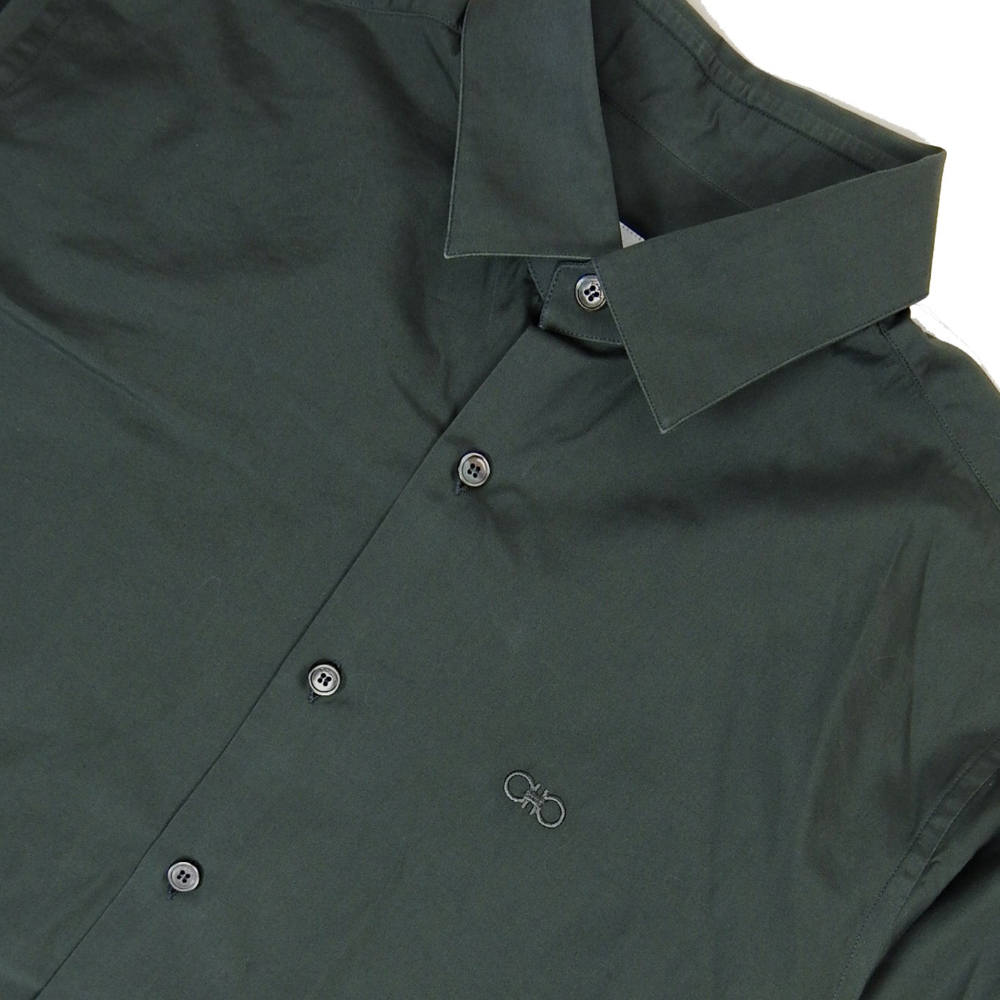 Salvatore Ferragamo Grey LS Shirt Size Small