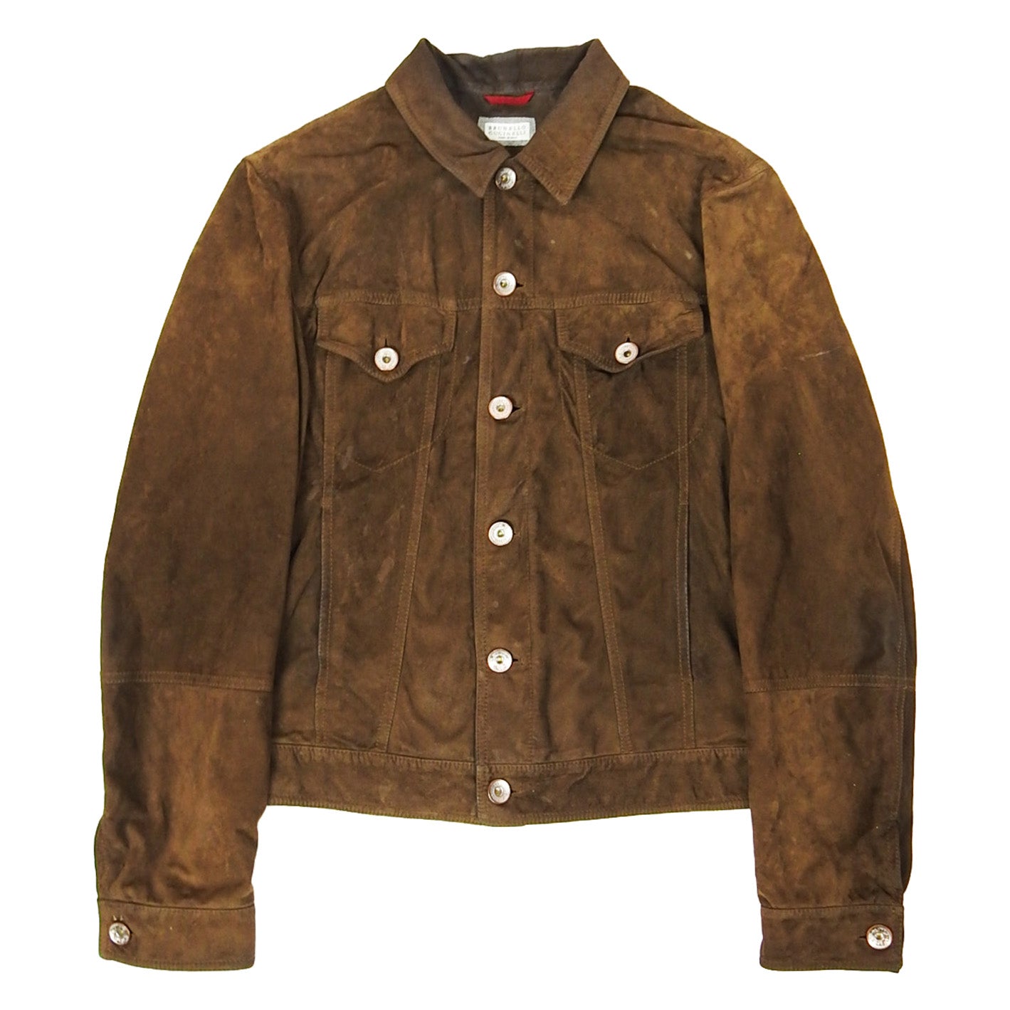 Brunello Cucinelli Suede Trucker Jacket Size Small
