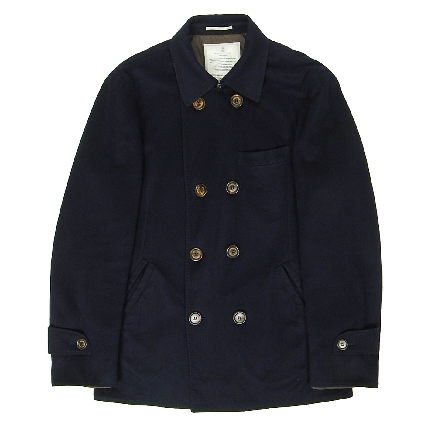 Brunello Cucinelli Lined Peacoat Size 50