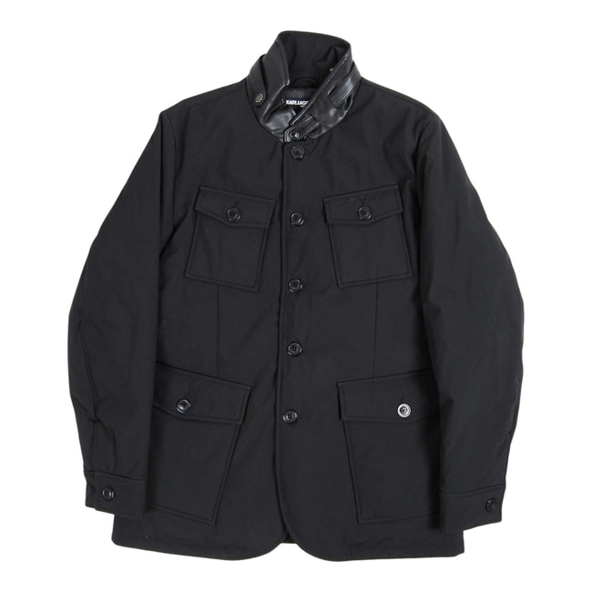 Karl Lagerfeld Black Padded Coat Size Medium