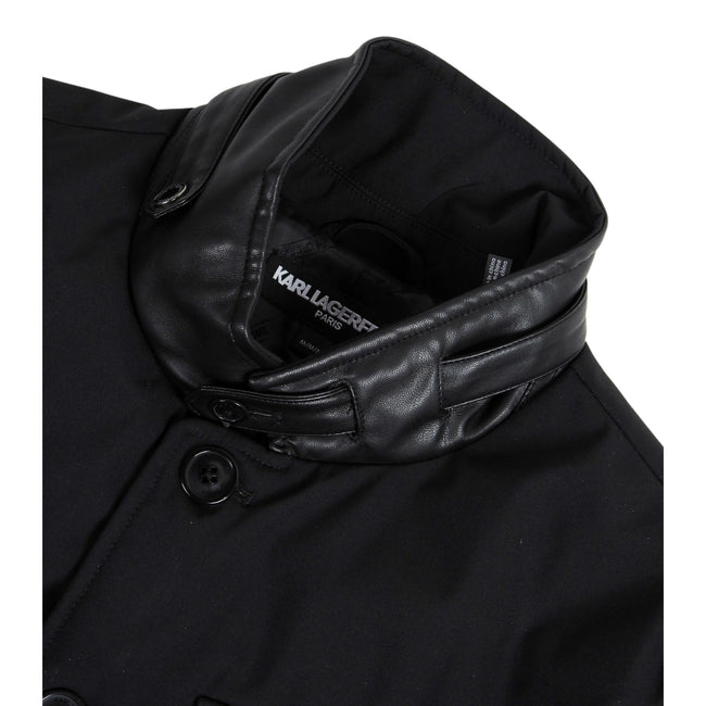 Karl Lagerfeld Black Padded Coat Size Medium