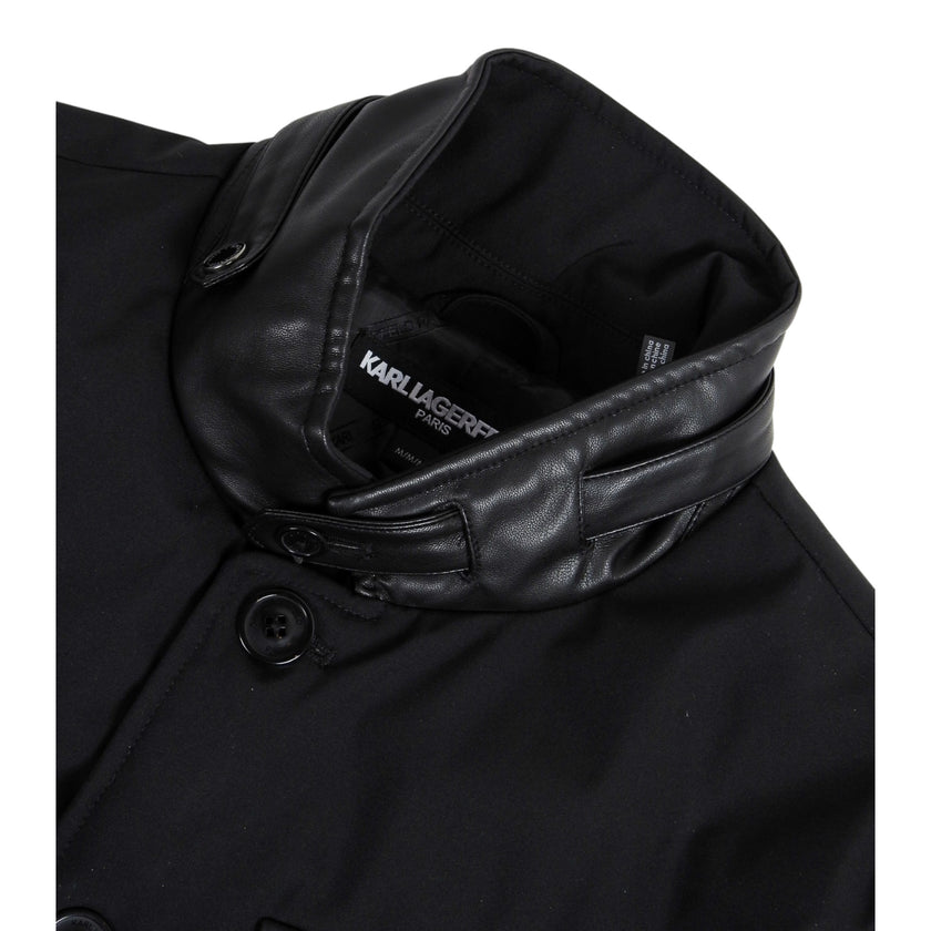 Karl Lagerfeld Black Padded Coat Size Medium