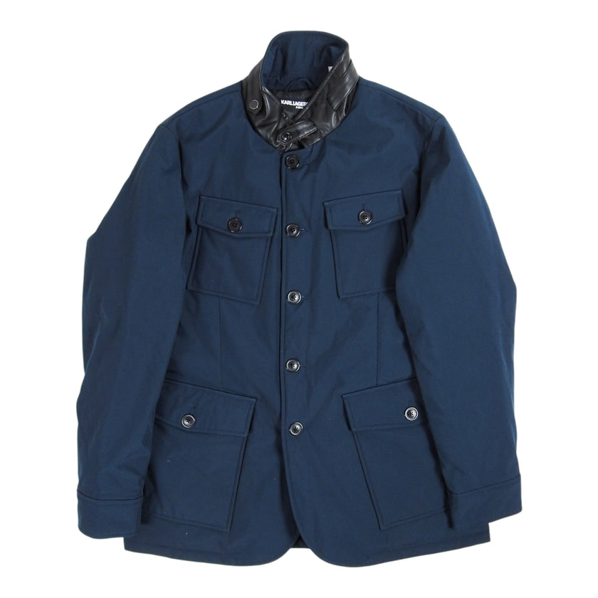 Karl Lagerfeld Navy Padded Coat Size Medium