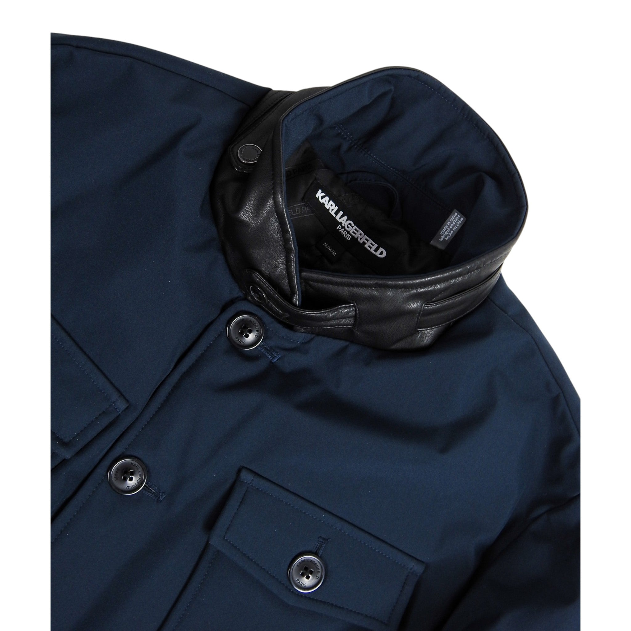 Karl Lagerfeld Navy Padded Coat Size Medium
