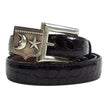 Kieselstein-Cord Interchangable Sterling Silver Alligator Belt