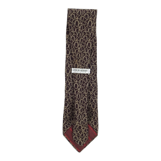 Giorgio Armani Cravette Brown Floral Tie
