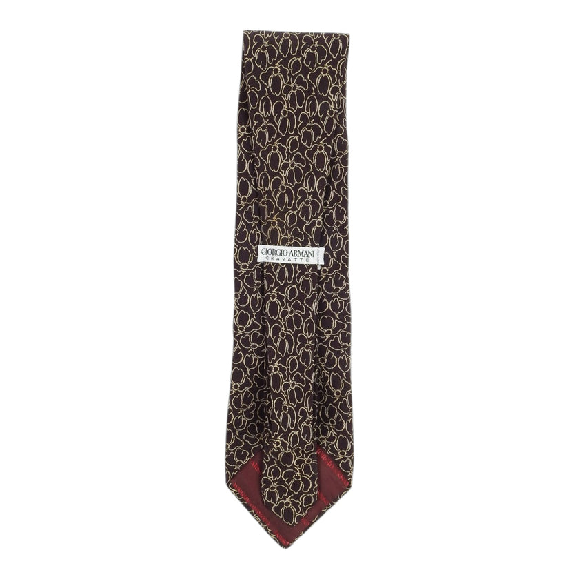 Giorgio Armani Cravette Brown Floral Tie
