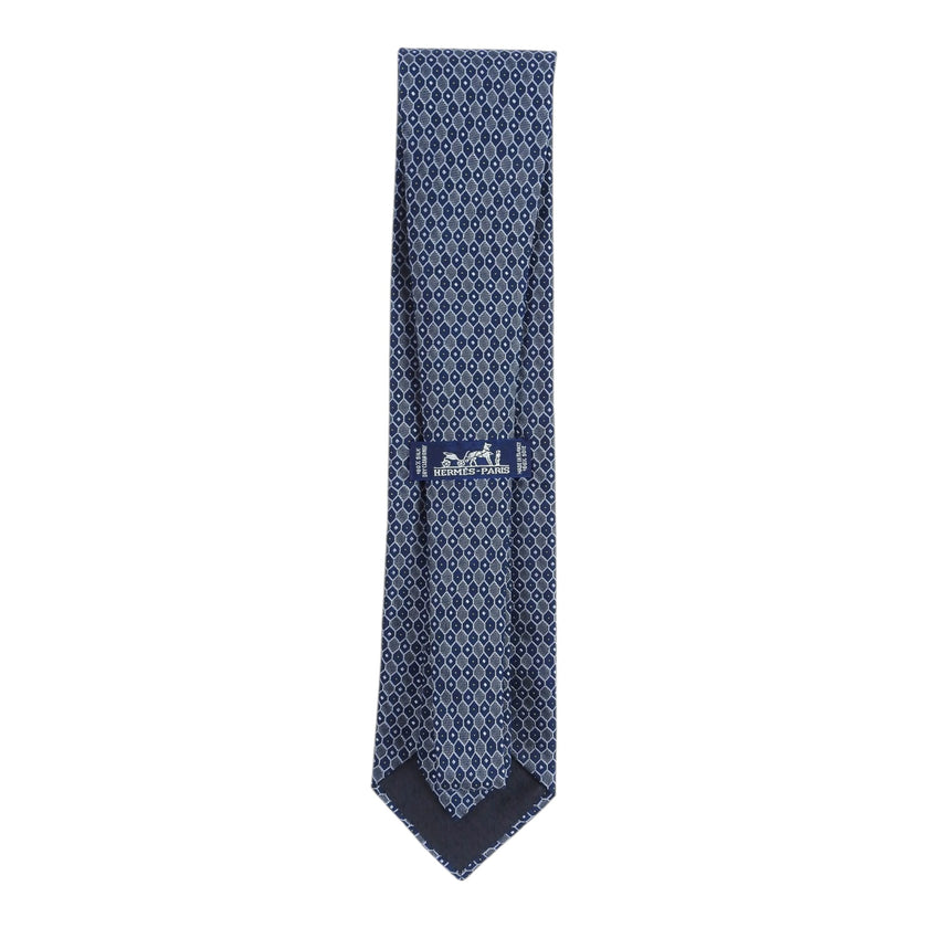 Hermes Blue Diamond Tie