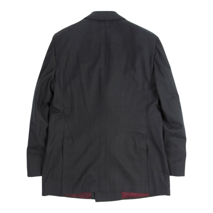 Kiton 2 Piece Black Double Breasted Suit Size 50