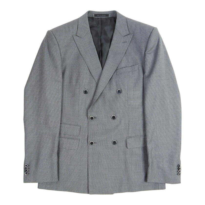 Hugo Boss Grey Double Breasted Suit Size 42R