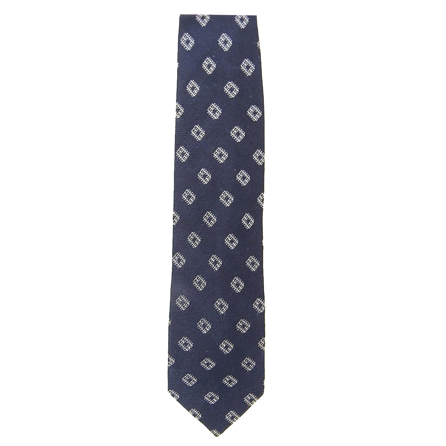 Giorgio Armani Blue + White Square Tie
