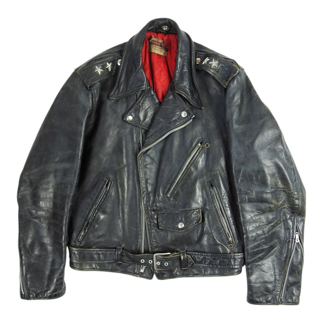 Windward 1950s Horsehide Biker Jacket Size Unmarked