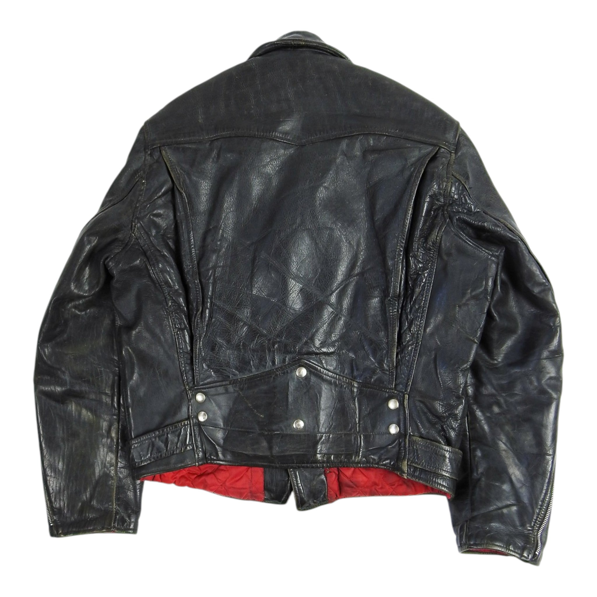 Windward 1950s Horsehide Biker Jacket Size Unmarked