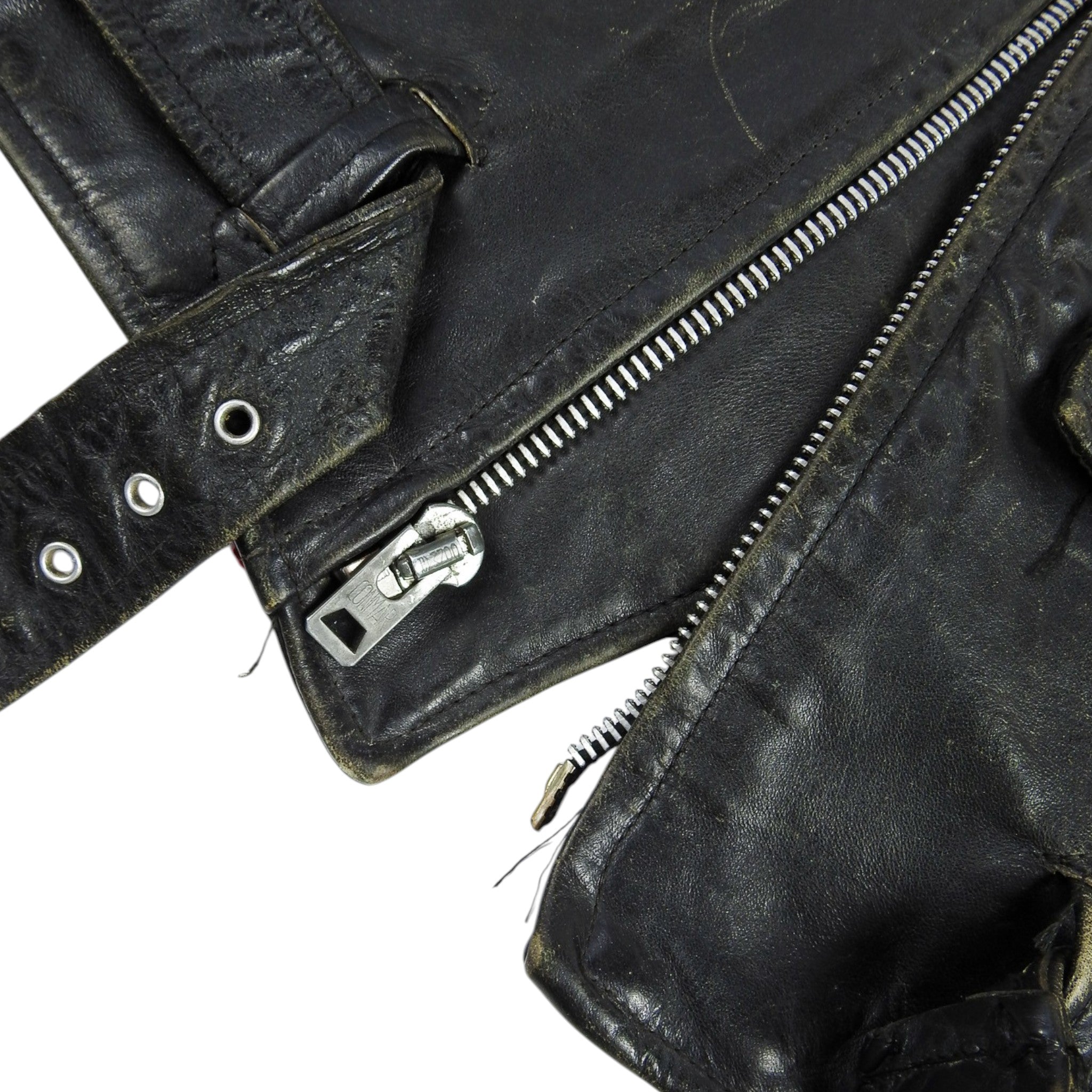 Windward 1950s Horsehide Biker Jacket Size Unmarked