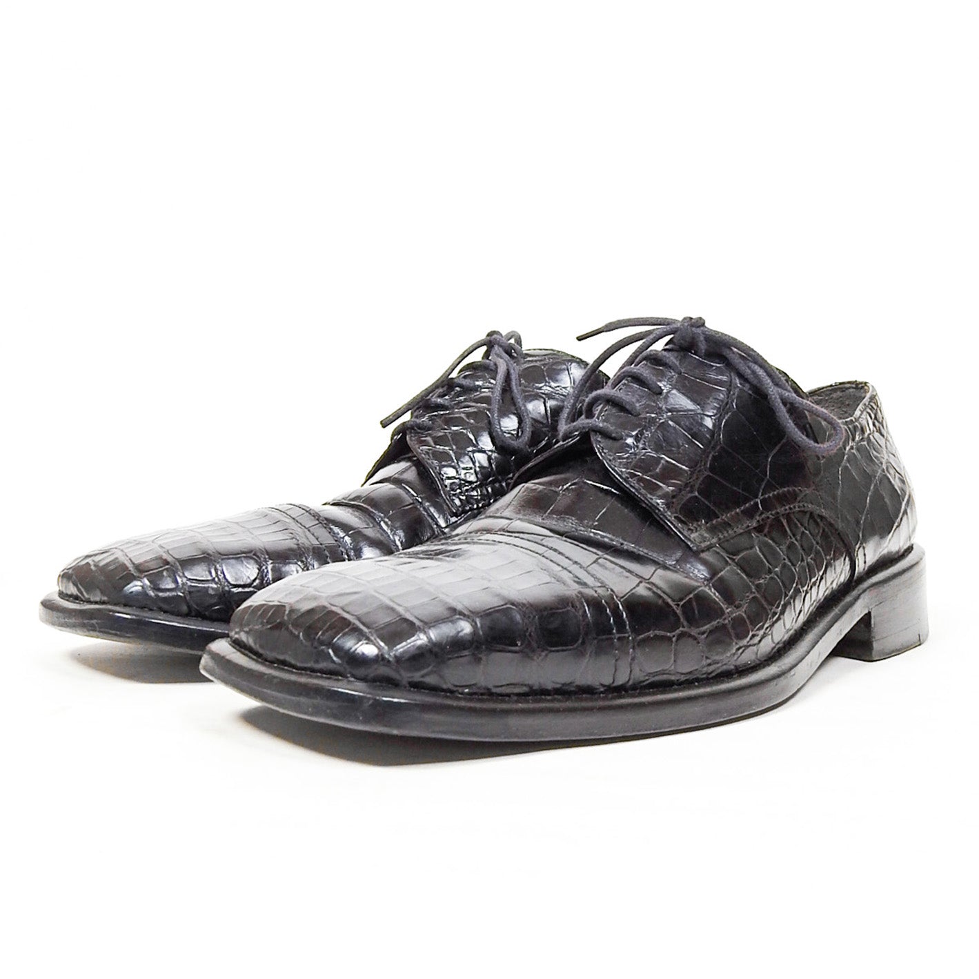 Gucci Square Toe Croc Shoes Size 10.5