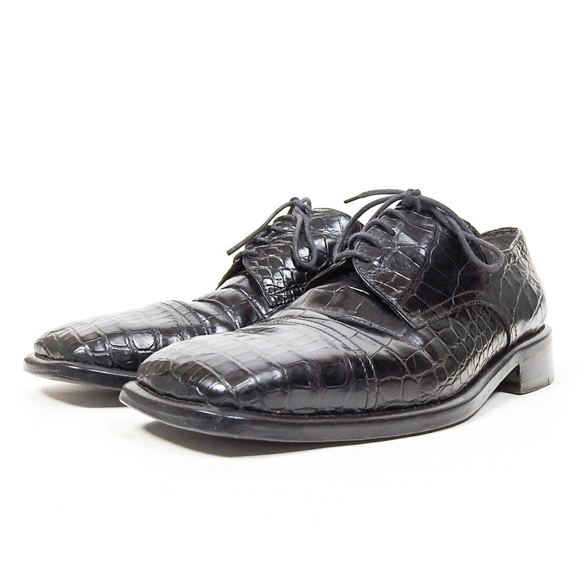 Gucci Square Toe Croc Shoes Size 10.5