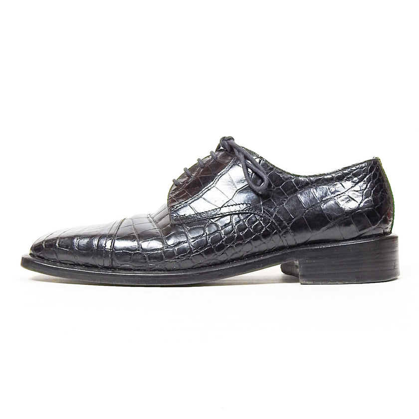 Gucci Square Toe Croc Shoes Size 10.5