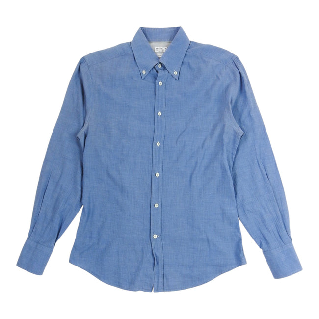 Brunello Cucinelli Chambray Shirt Size Small