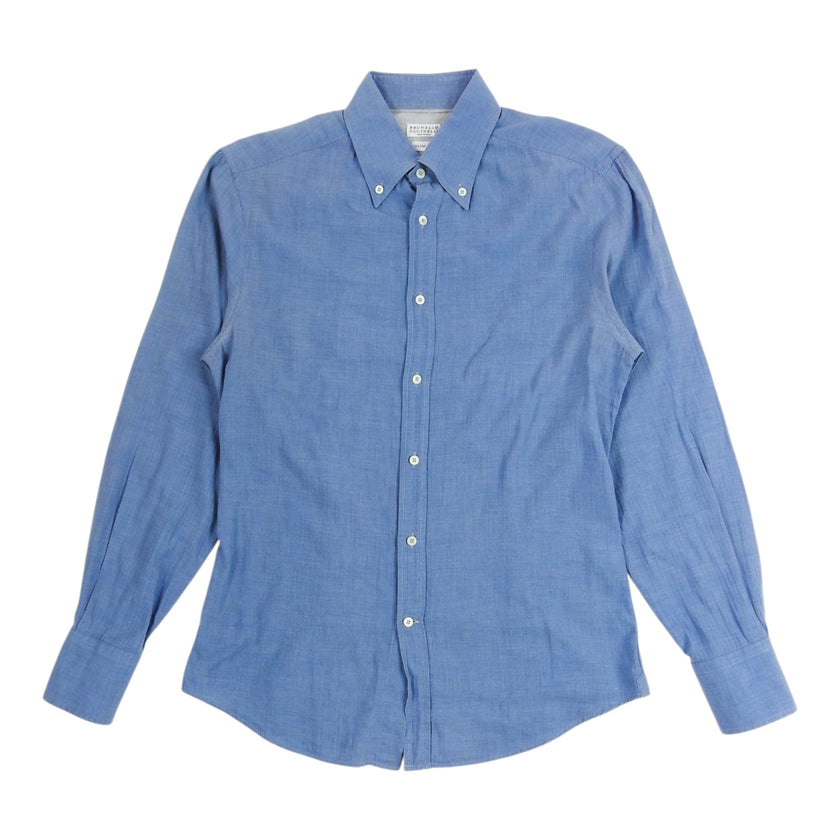 Brunello Cucinelli Chambray Shirt Size Small