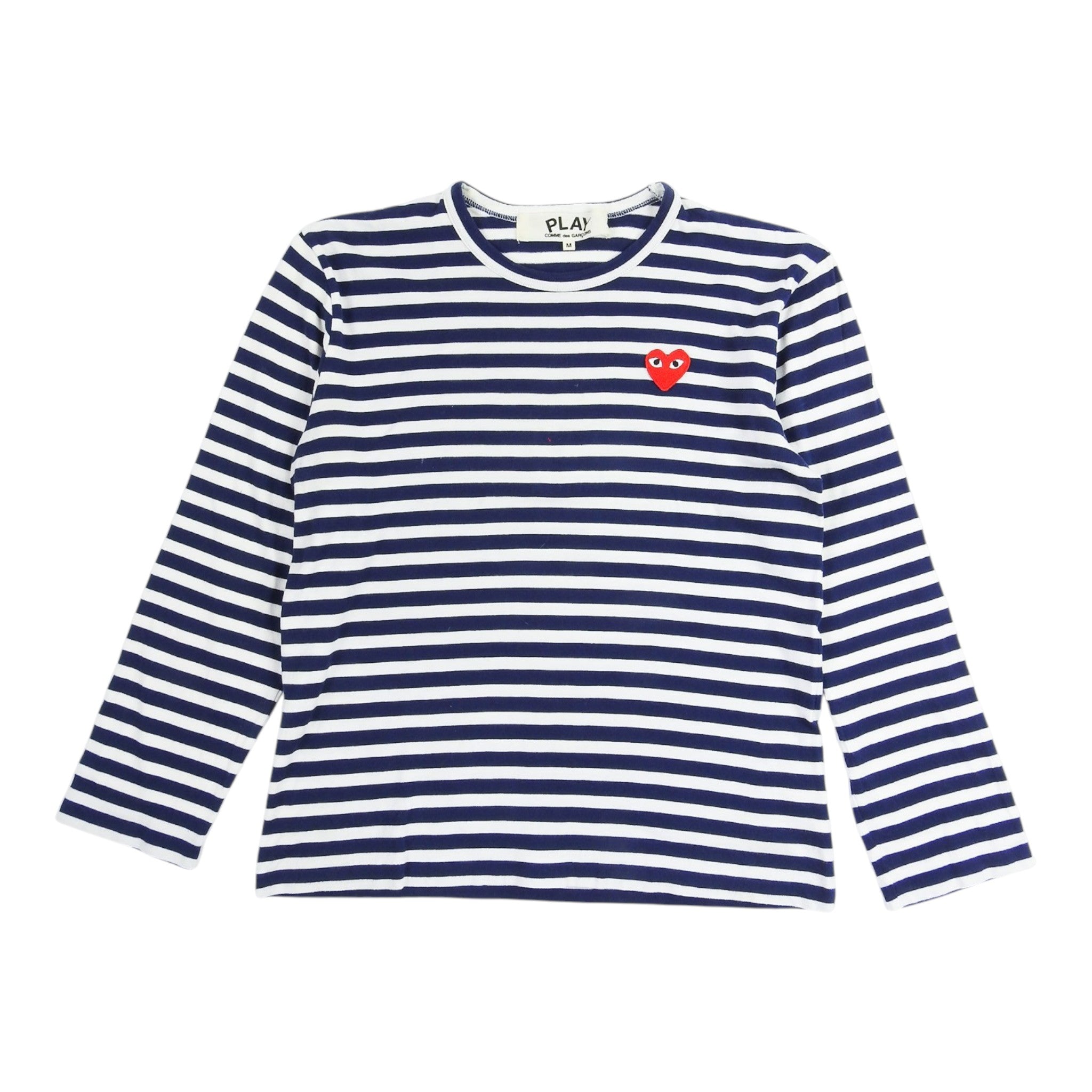 Comme Des Garçons PLAY Striped LS T-Shirt Size Medium