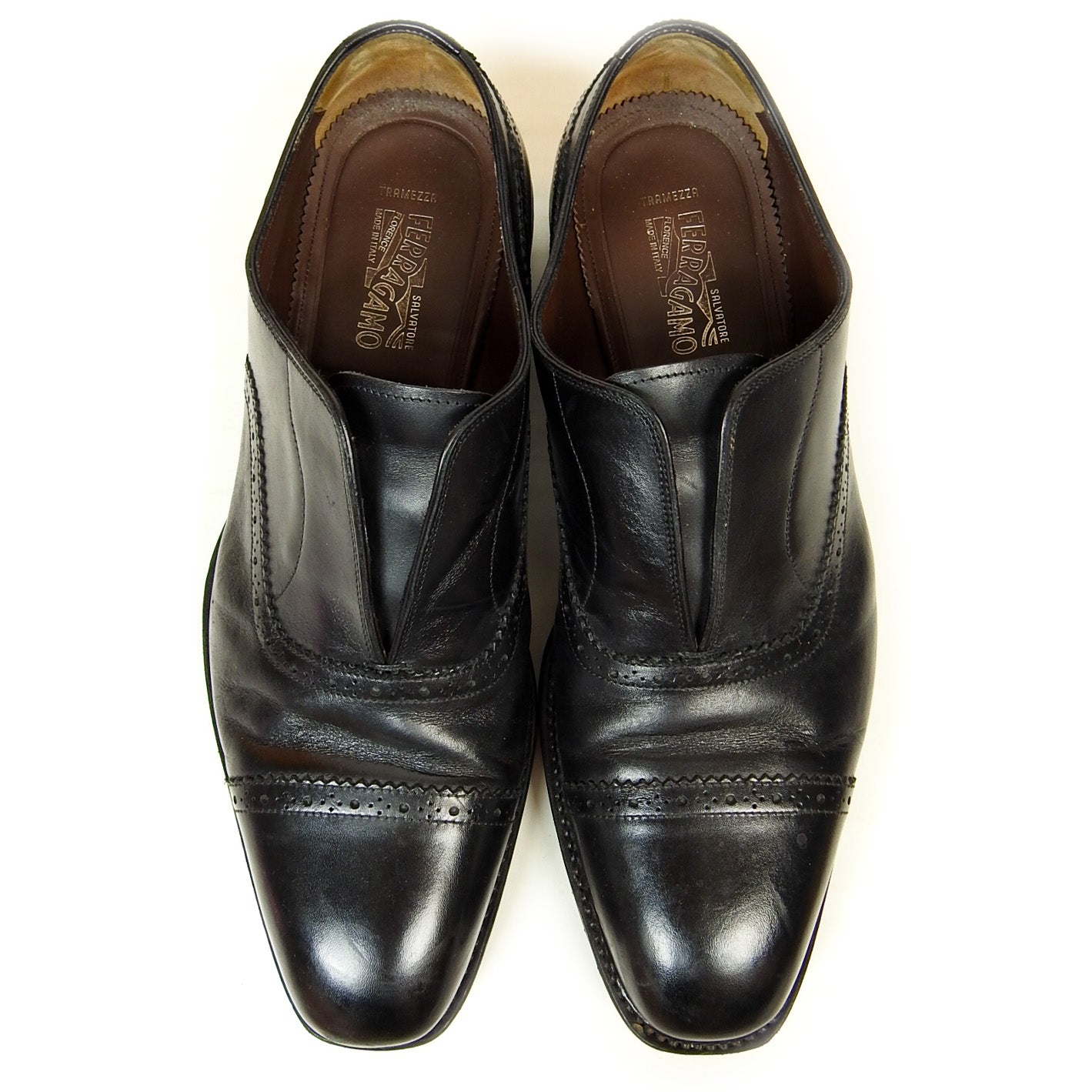 Salvatore Ferragamo Laceless Derbies Size 11