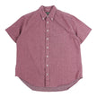 Gitman Vintage Pink/Red Seersucker SS Shirt Size XL