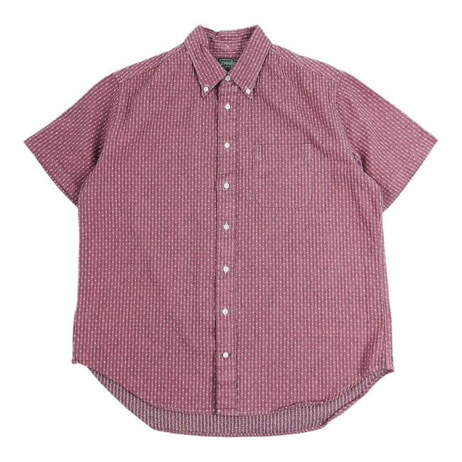 Gitman Vintage Pink/Red Seersucker SS Shirt Size XL