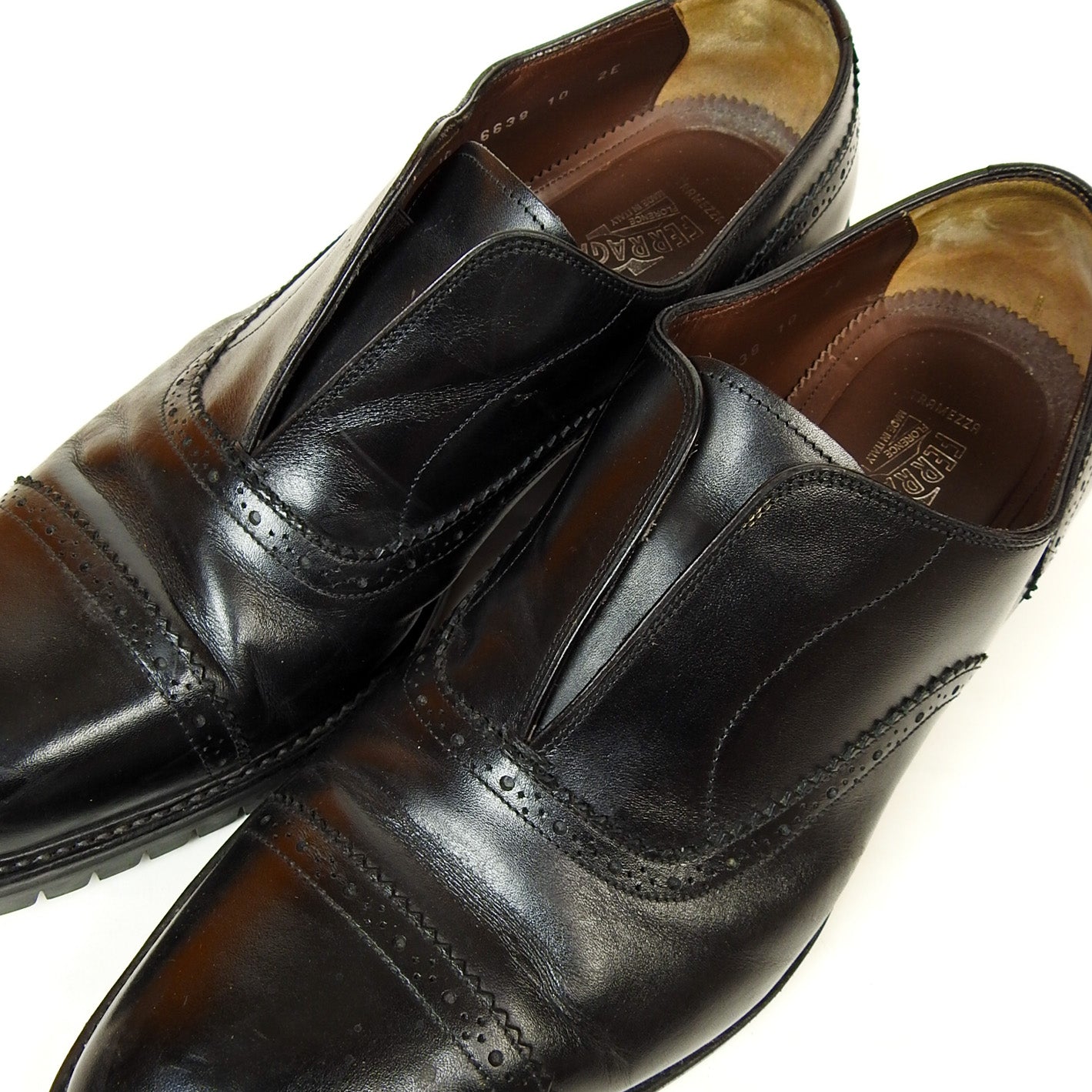 Salvatore Ferragamo Laceless Derbies Size 11
