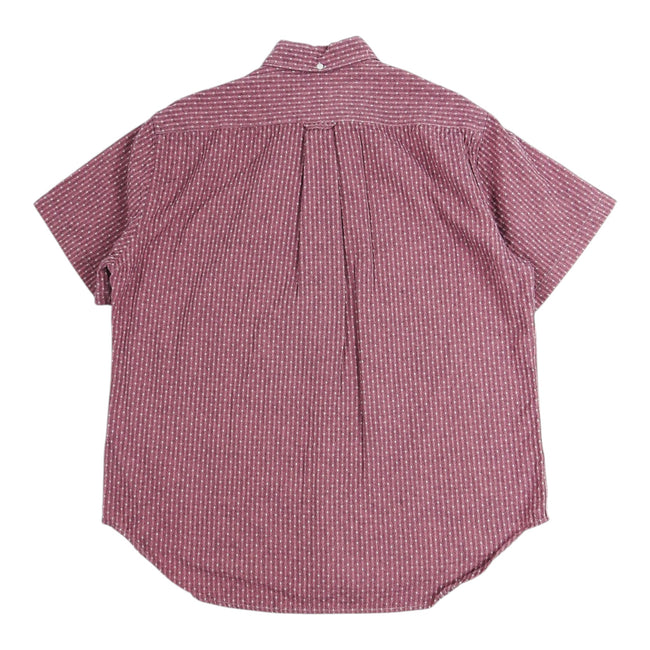 Gitman Vintage Pink/Red Seersucker SS Shirt Size XL