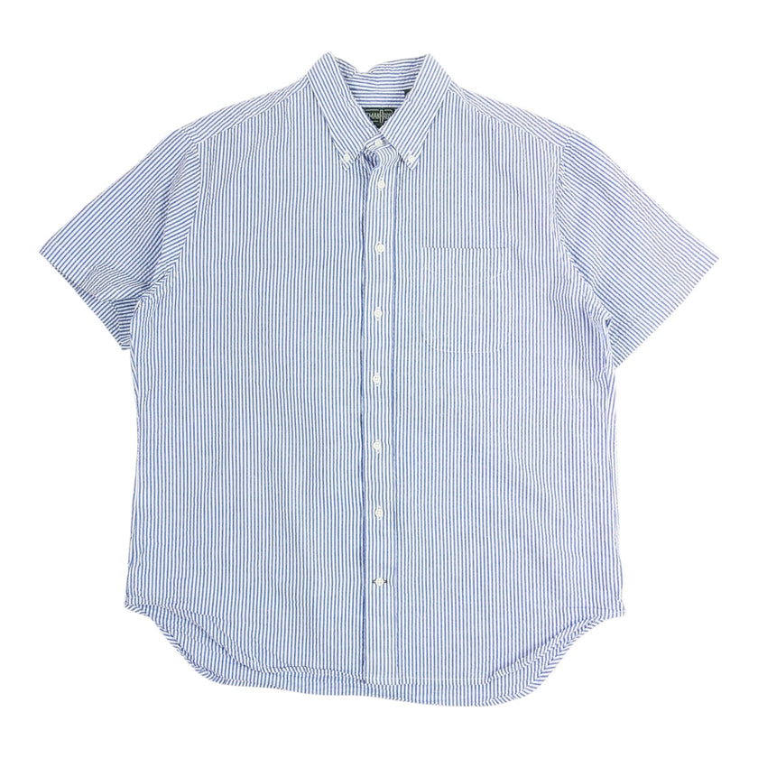 Gitman Vintage Blue Seersucker SS Shirt Size XL
