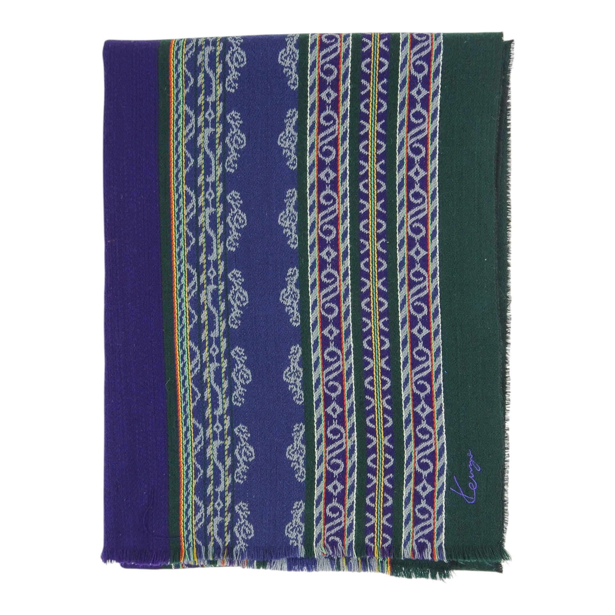 Kenzo Green/Purple Scarf