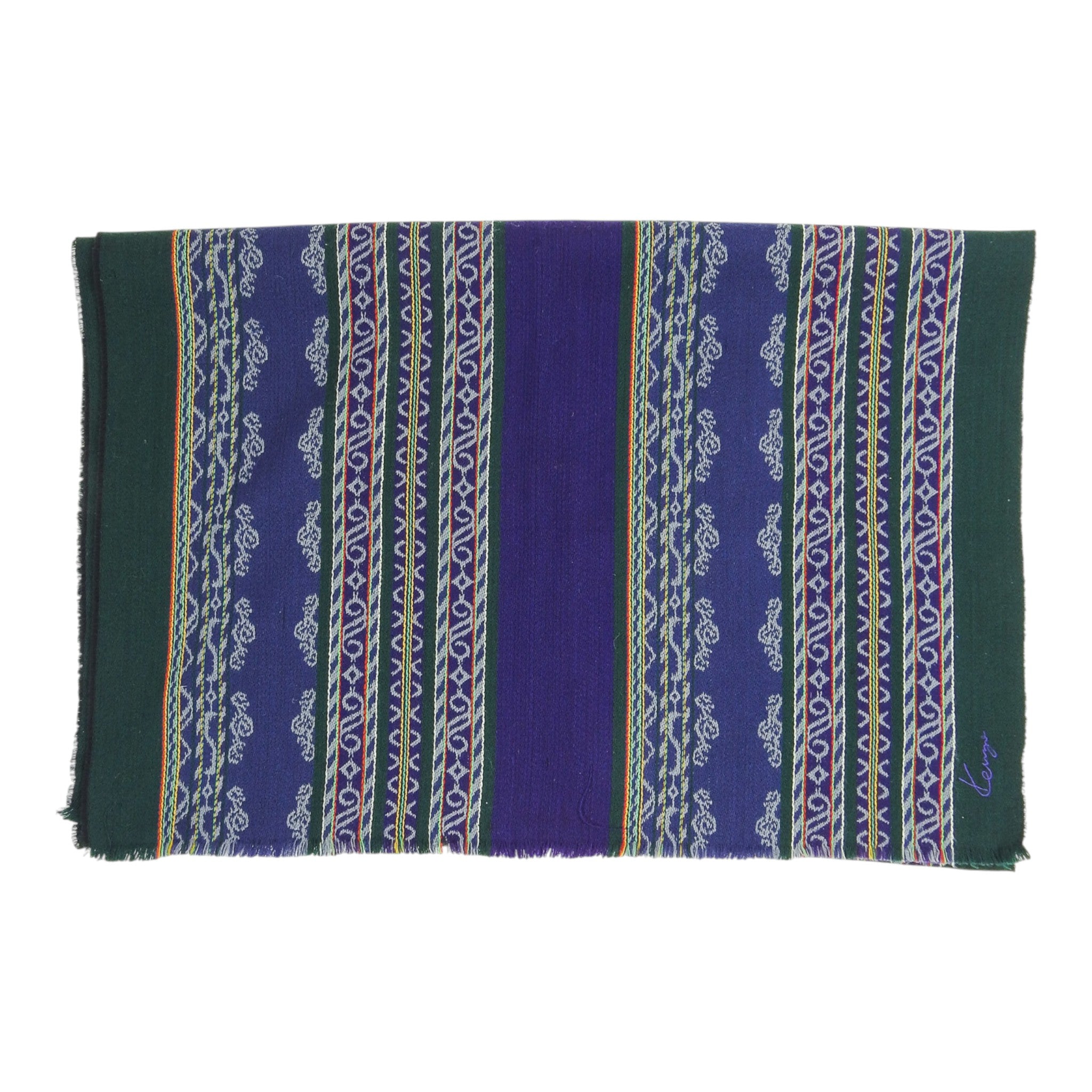 Kenzo Green/Purple Scarf
