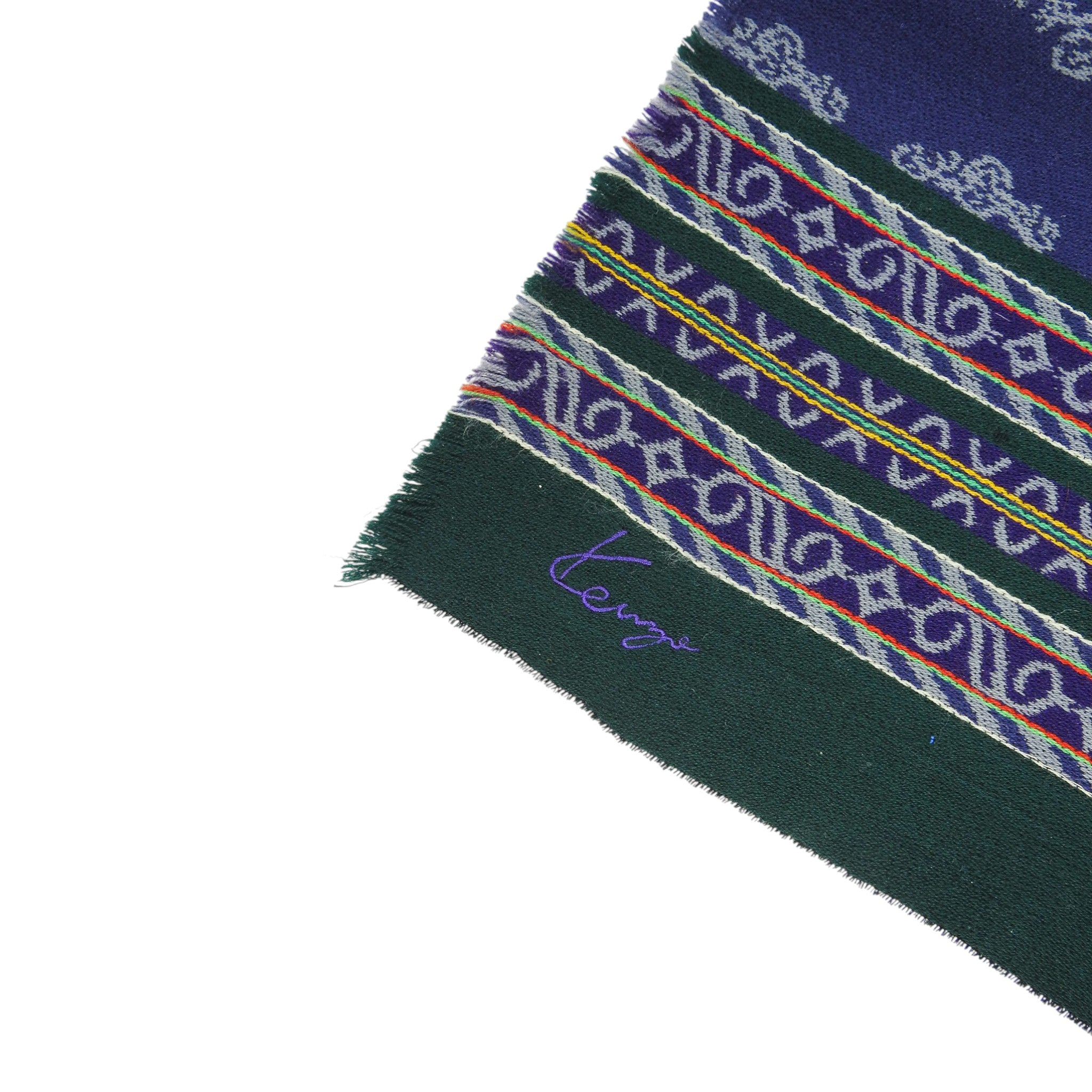 Kenzo Green/Purple Scarf