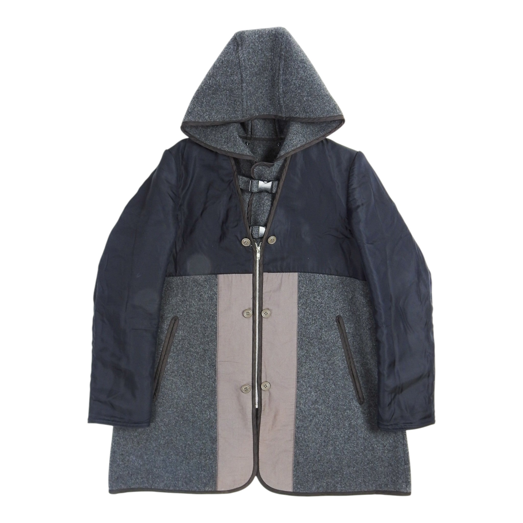 Comme Des Garçons Homme Plus Hooded Wool Coat Size Medium