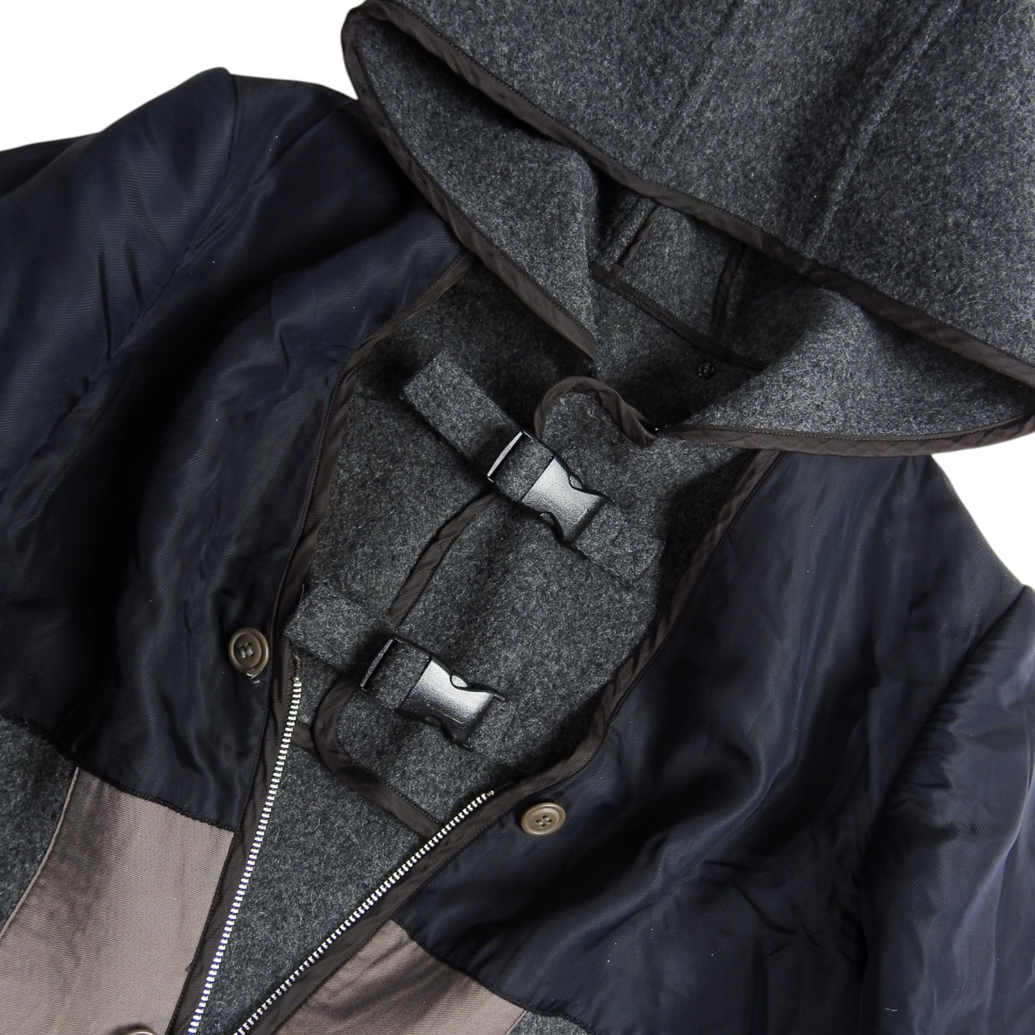 Comme Des Garçons Homme Plus Hooded Wool Coat Size Medium