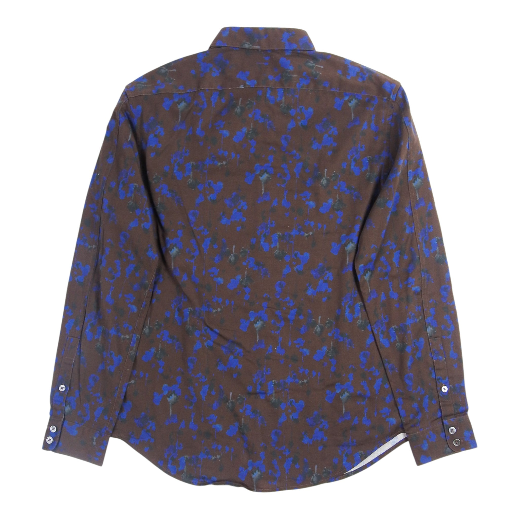 John Varvatos Dark Brown/Blue Shirt Size Small