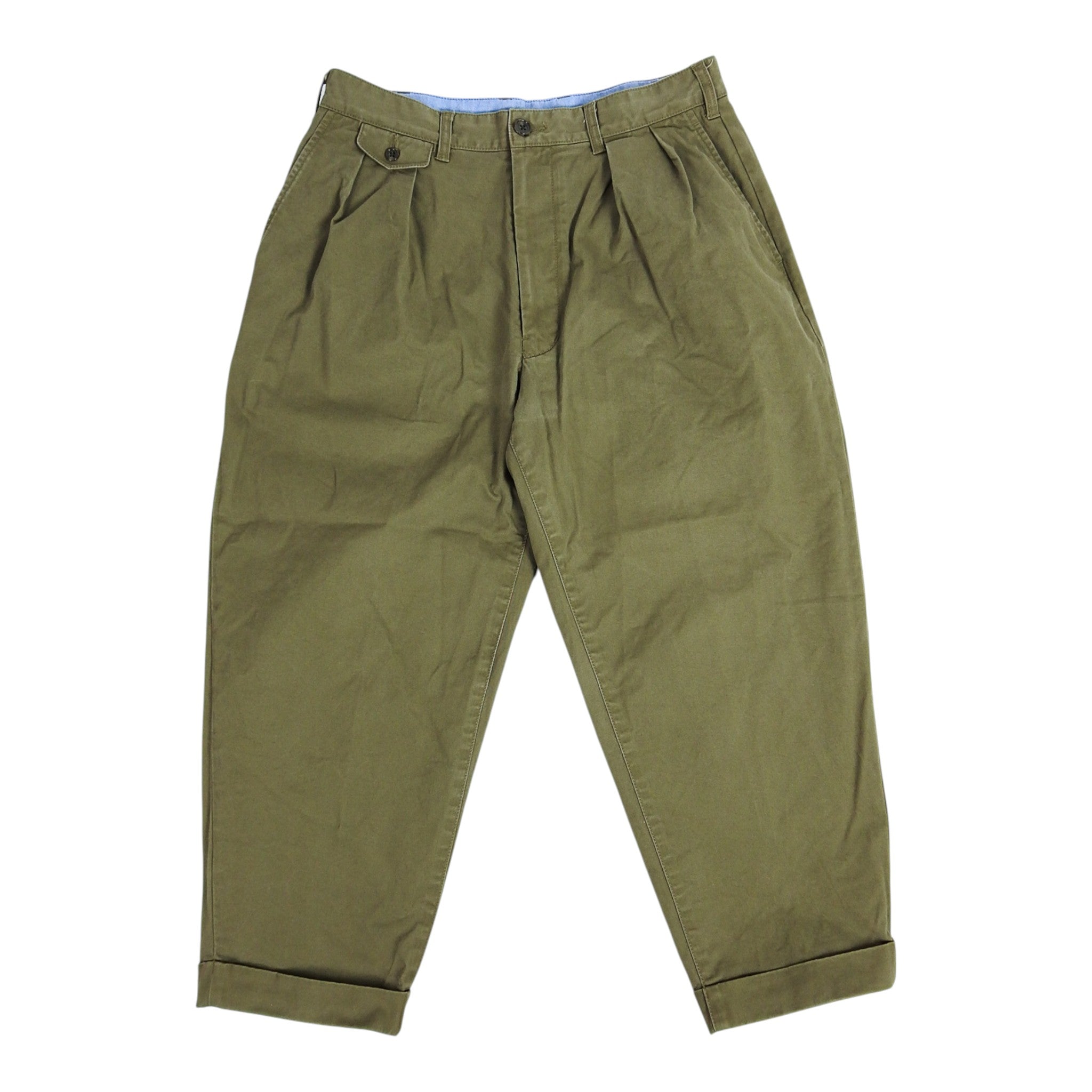 Beams+ Pleated Green Trousers Size Medium