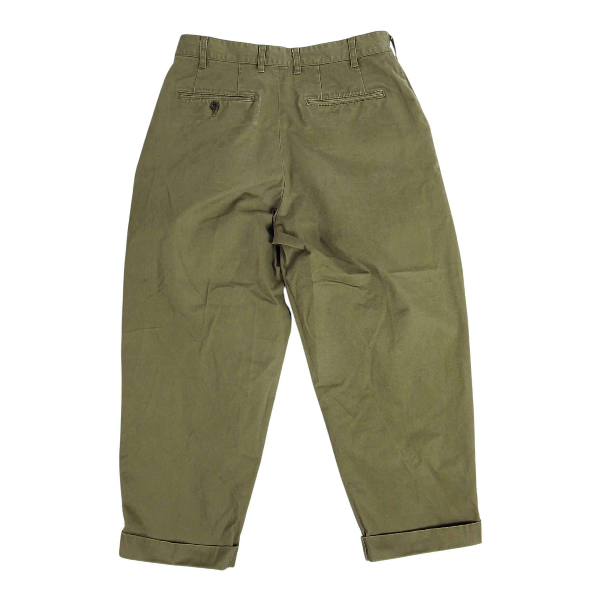 Beams+ Pleated Green Trousers Size Medium