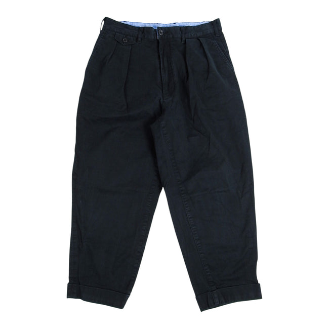 Beams+ Pleated Black Trousers Size Medium