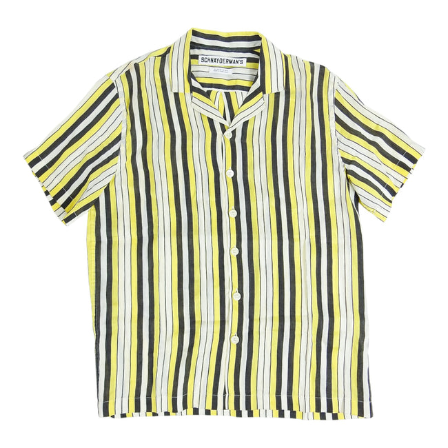 Schnaydermans Striped Linen/Silk Shirt Size 15.5
