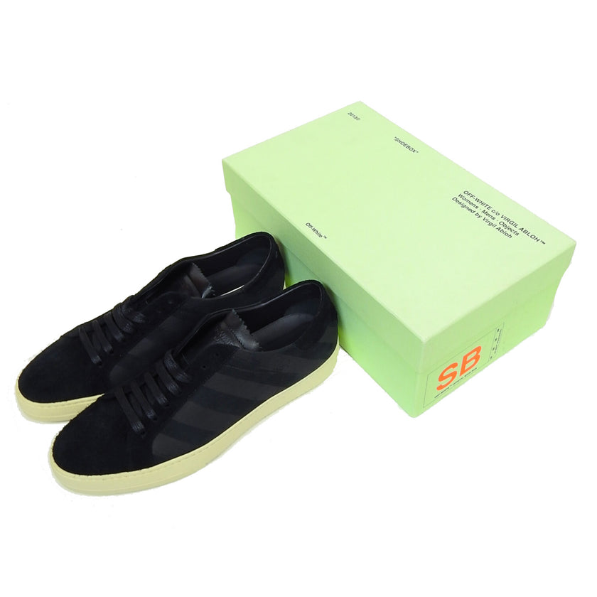 Off-White Brushed Diagonals Sneakers Black Size 41