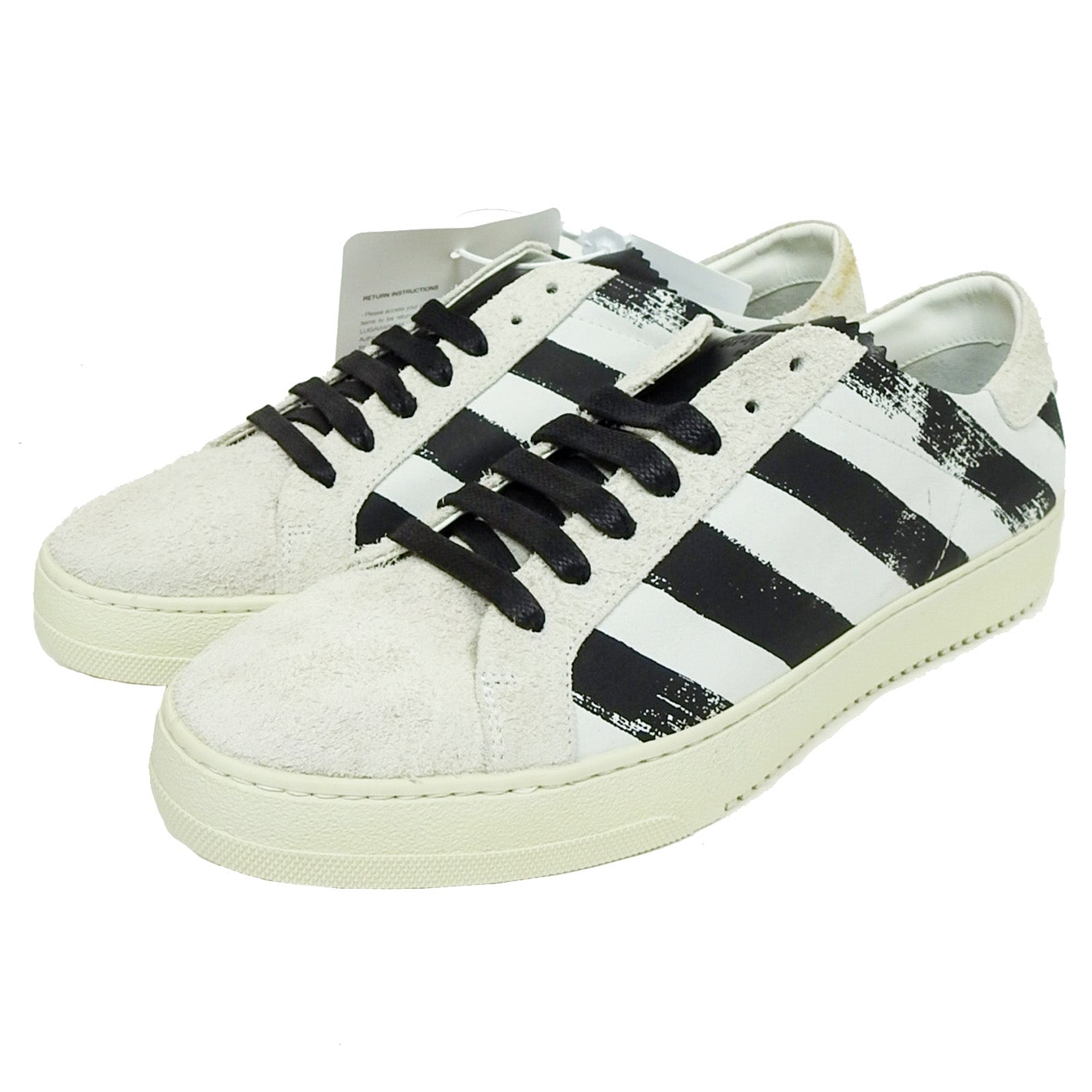 Off-White Brushed Diagonals Sneakers White Size 41