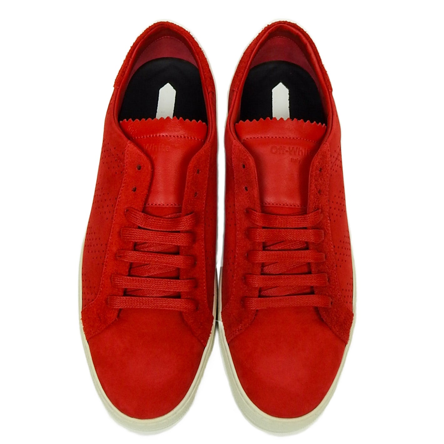 Off-White Red Perforated Sneakers Size 41