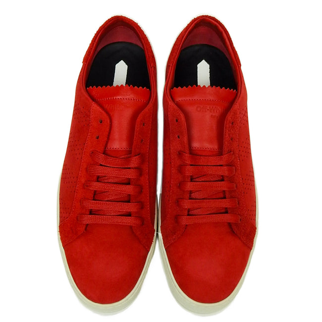Off-White Red Perforated Sneakers Size 41