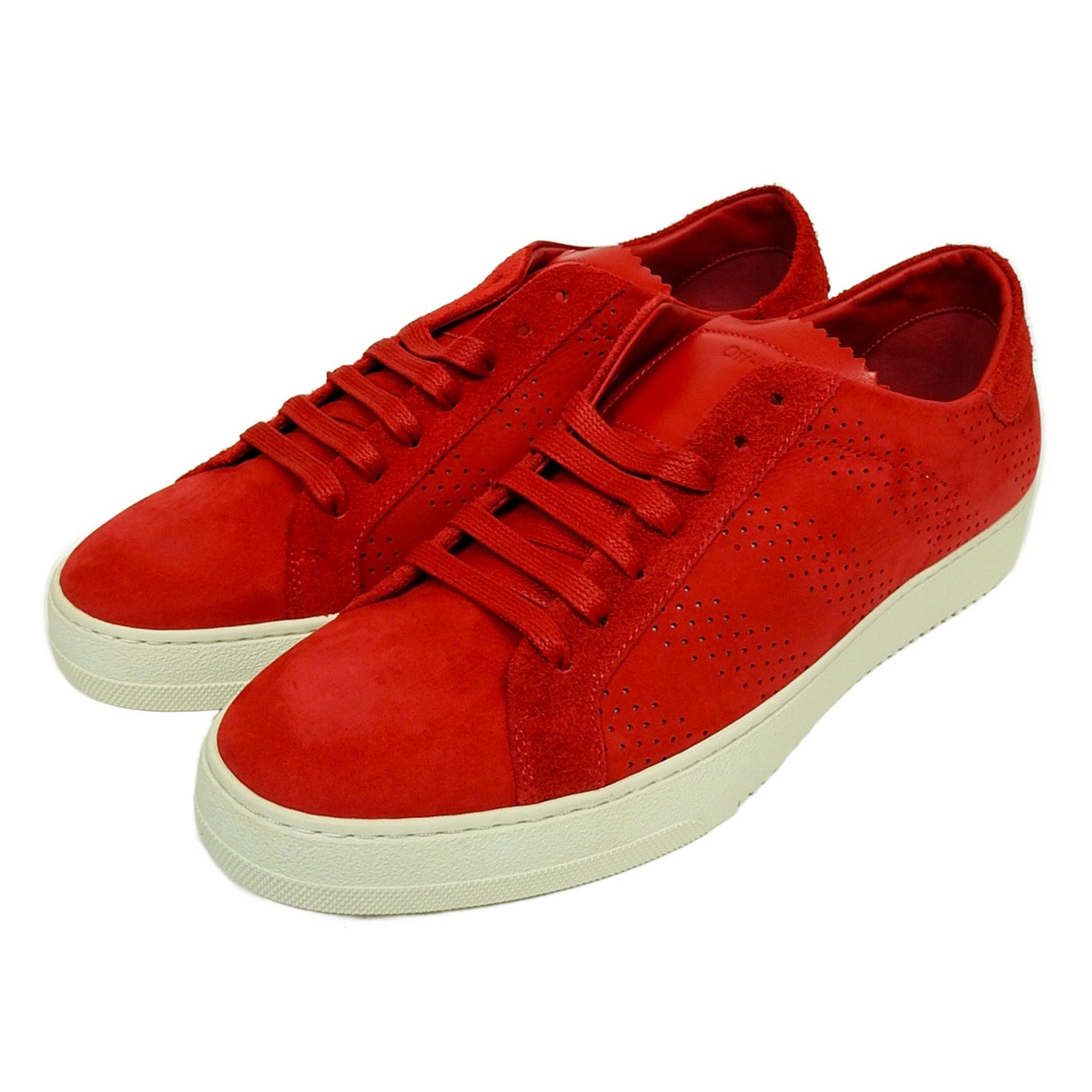 Off-White Red Perforated Sneakers Size 41