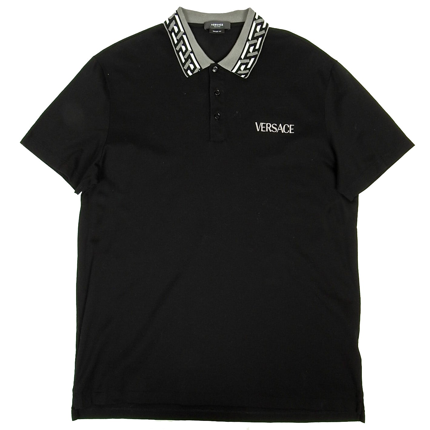Versace Geometric Collar Polo Size 2XL