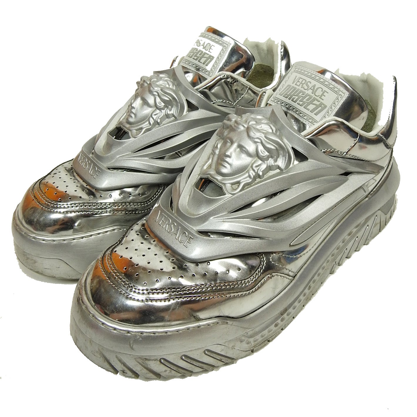 Versace Silver Sneakers Size 45