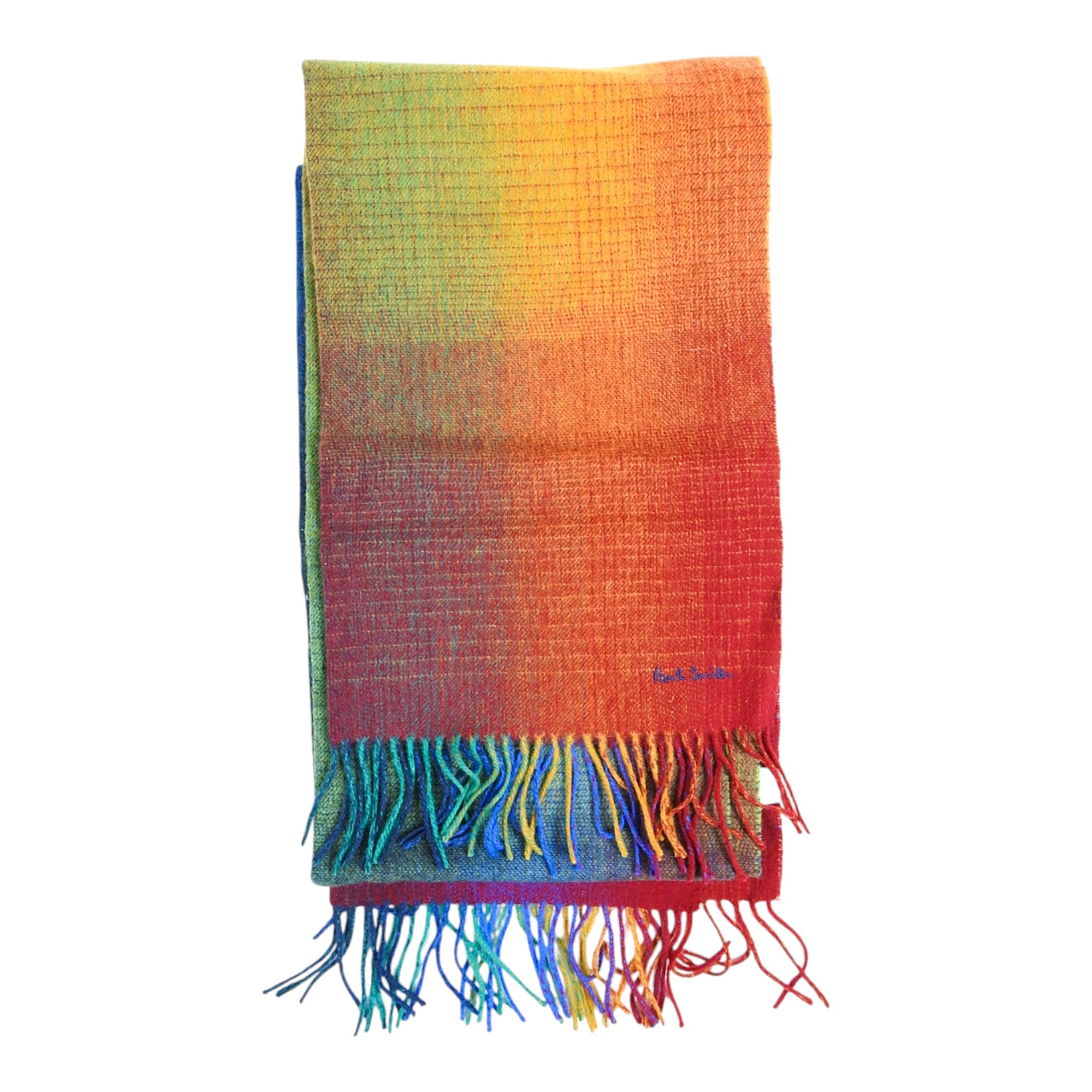 Paul Smith Rainbow Gradient Wool Scarf