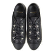 Saint Laurent Paris Black Perforated Leather Sneakers Size 42.5