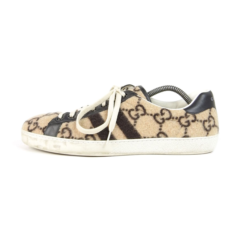 Gucci GG Ace Wool Sneakers Size 12.5